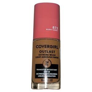 Covergirl Outlast Extreme Wear Full Coverage Foundation Warm Tawny 872 New!